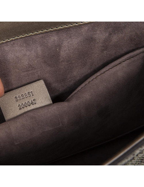 GUCCI green and bronze python clutch