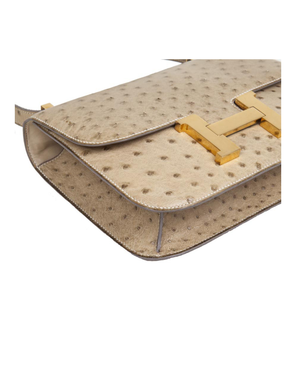 Sac Constance HERMES en autruche sable