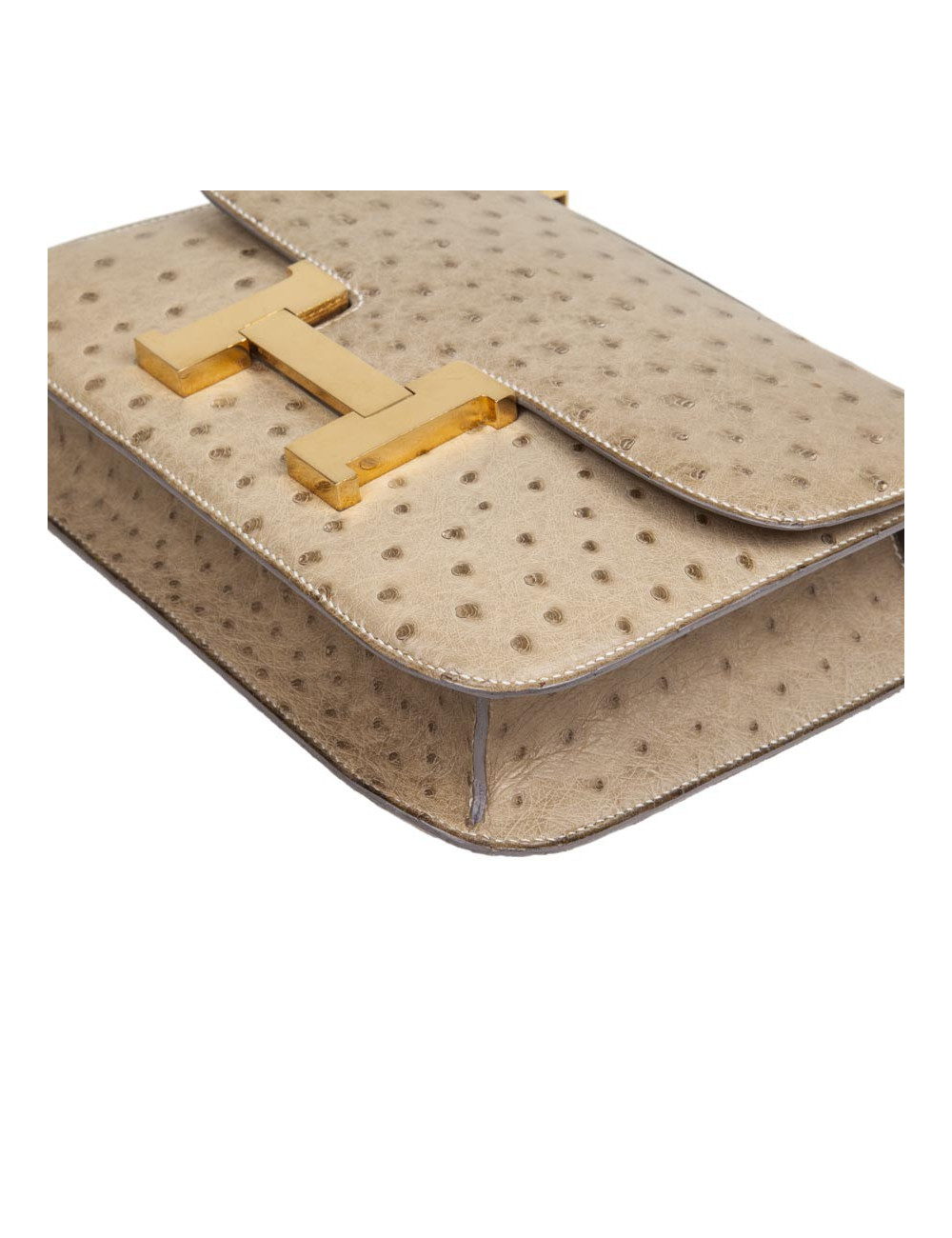Sac Constance HERMES en autruche sable