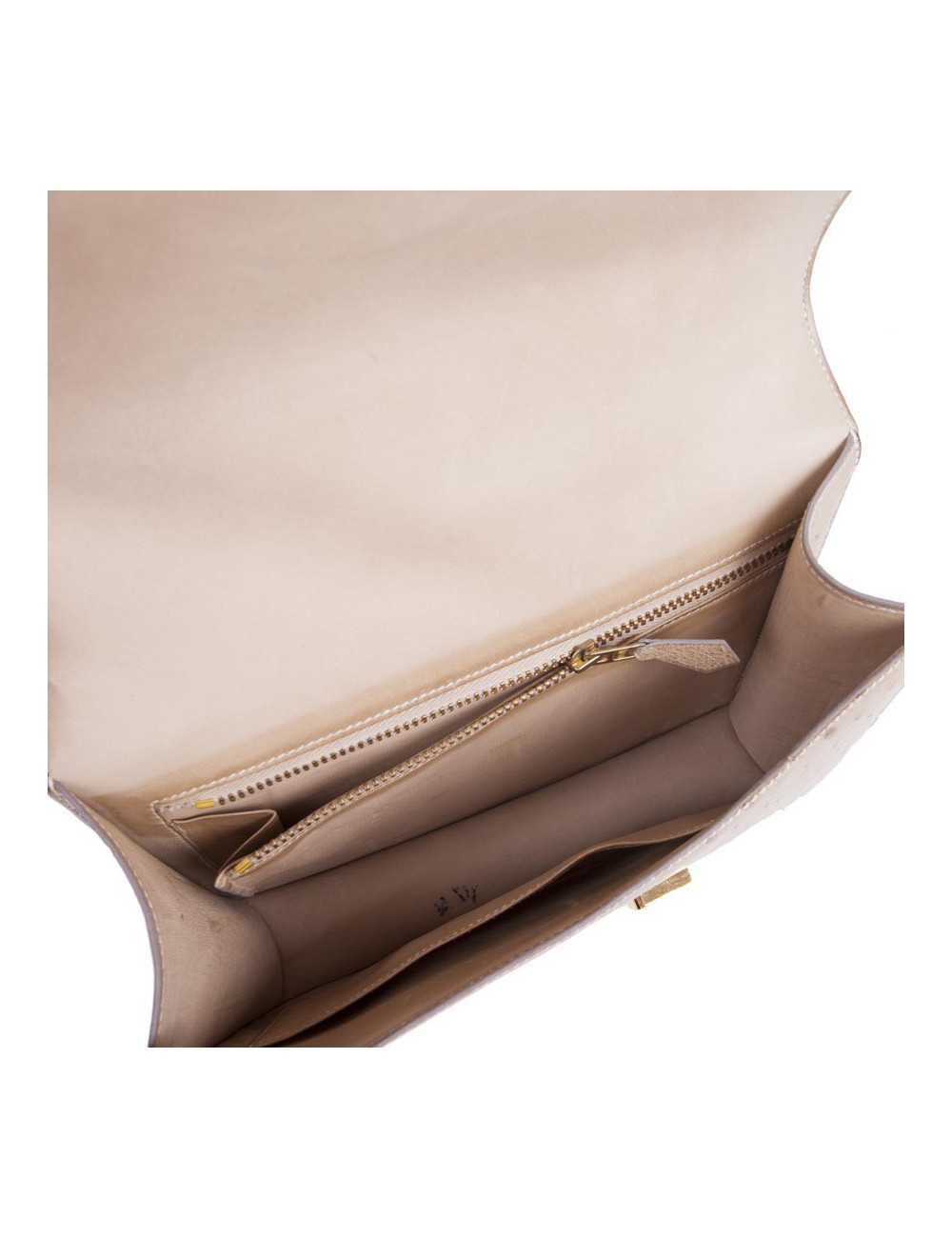 Sac Constance HERMES en autruche sable