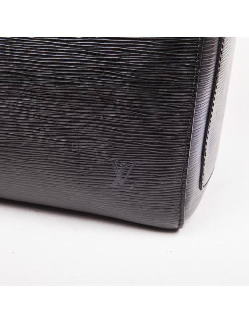 Sac Keepall  60 LOUIS VUITTON vintage cuir épi noir