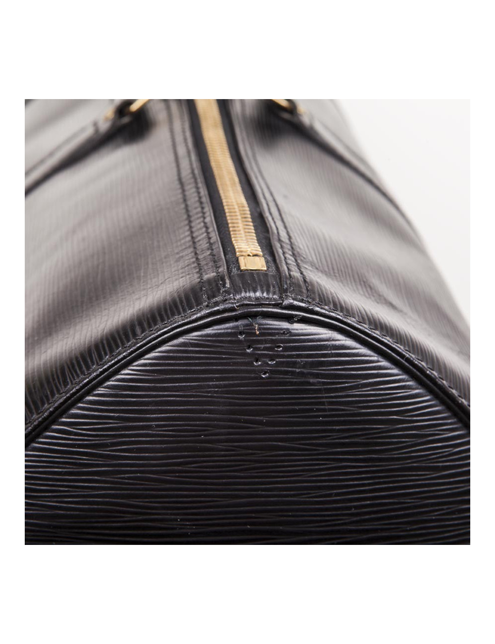 Sac Keepall  60 LOUIS VUITTON vintage cuir épi noir