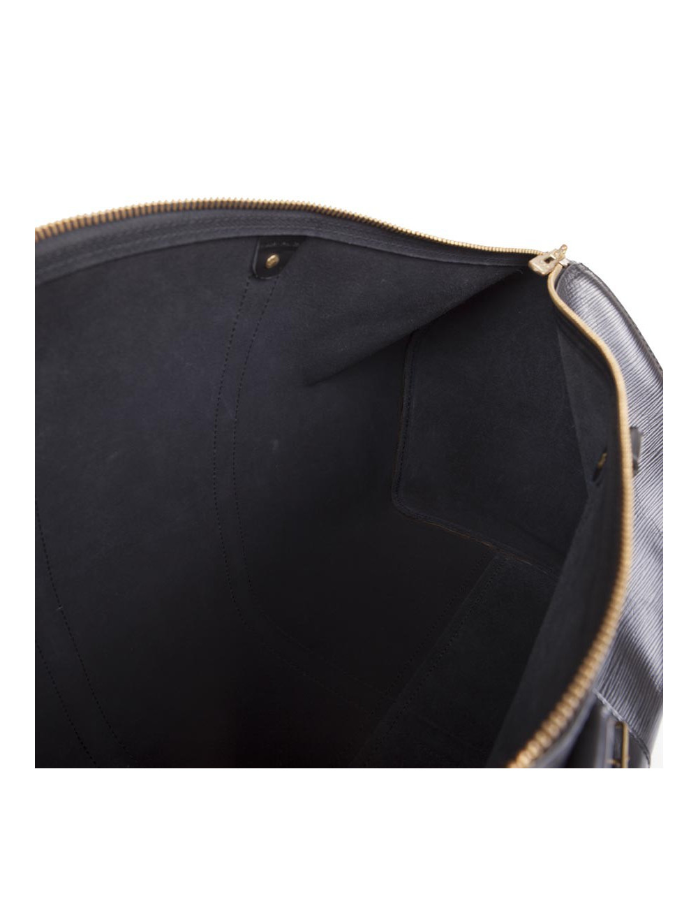 Sac Keepall  60 LOUIS VUITTON vintage cuir épi noir