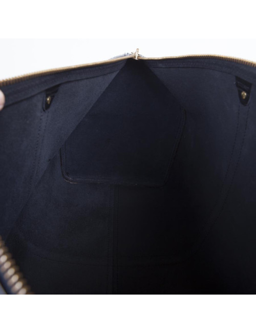 Sac Keepall  60 LOUIS VUITTON vintage cuir épi noir