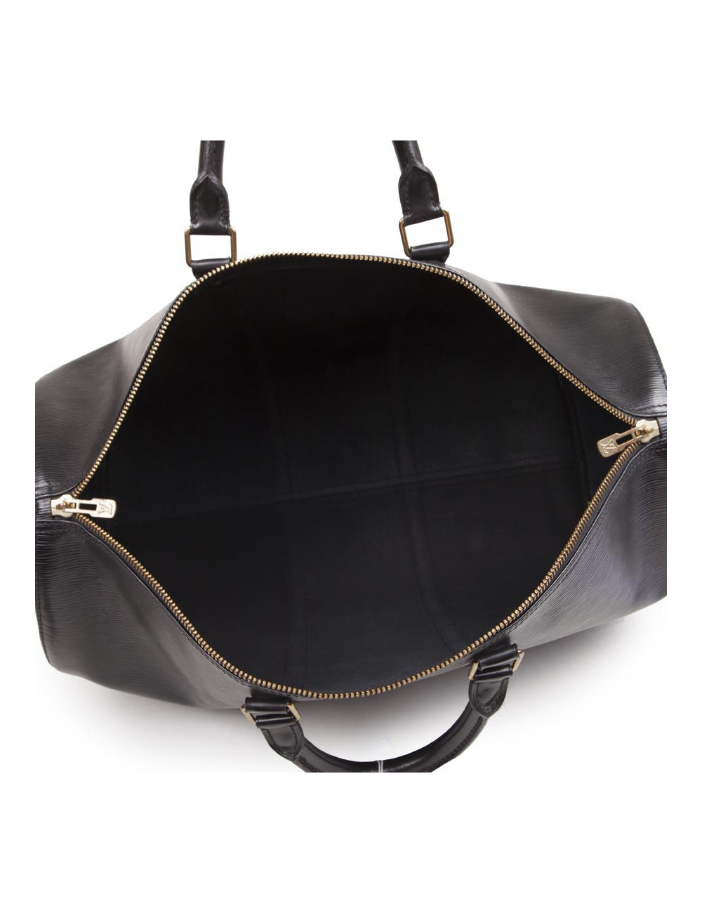 Sac Keepall  60 LOUIS VUITTON vintage cuir épi noir