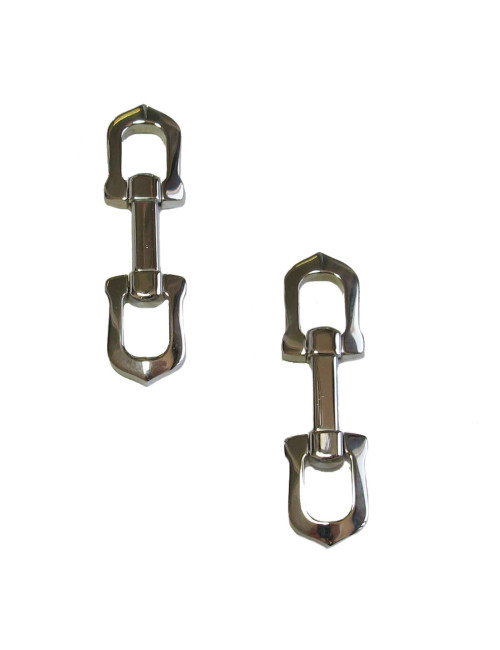 Boutons de manchette CARTIER  en argent massif