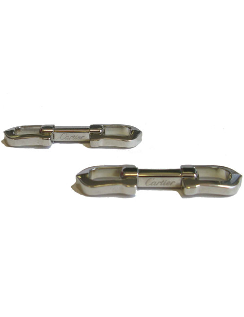 Boutons de manchette CARTIER  en argent massif