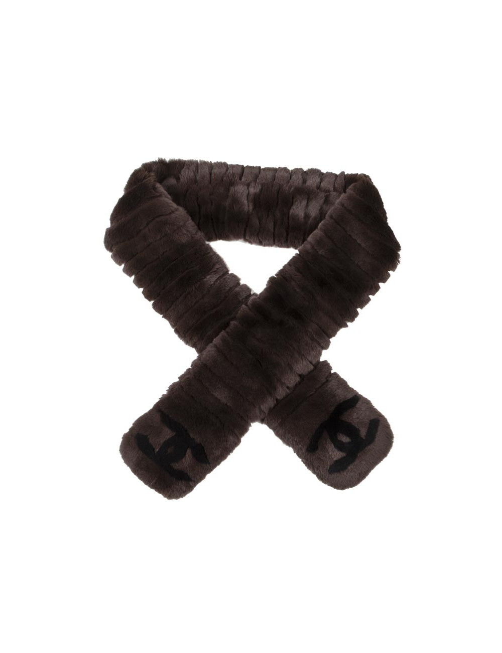 Echarpe CHANEL chinchila marron