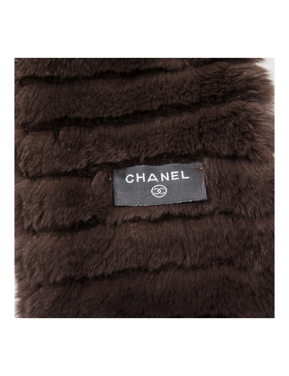 Echarpe CHANEL fourrure d'orylag marron