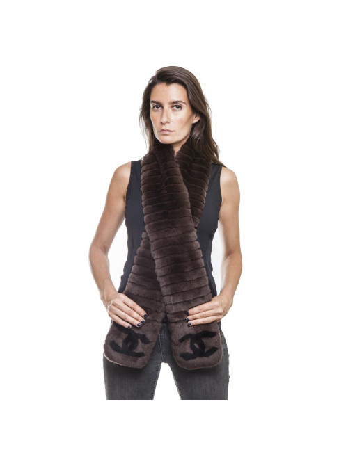 CHANEL Scarf in Brown Orylag Fur