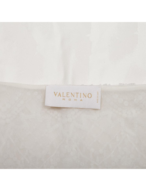 Jupe VALENTINO broderies et sequins blancs