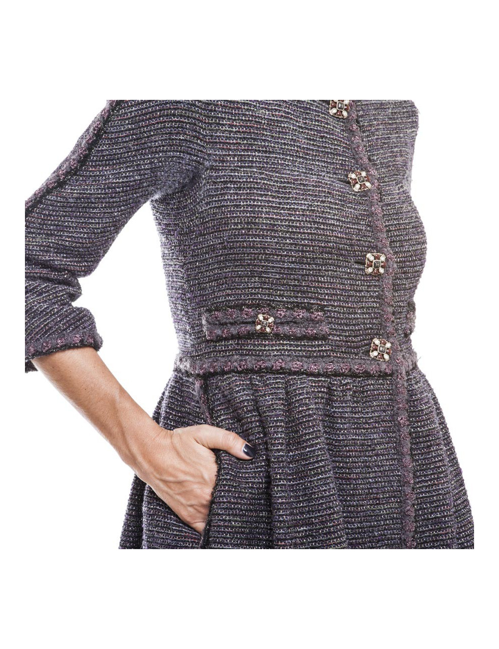 Robe manteau CHANEL T 34 FR  "Paris-