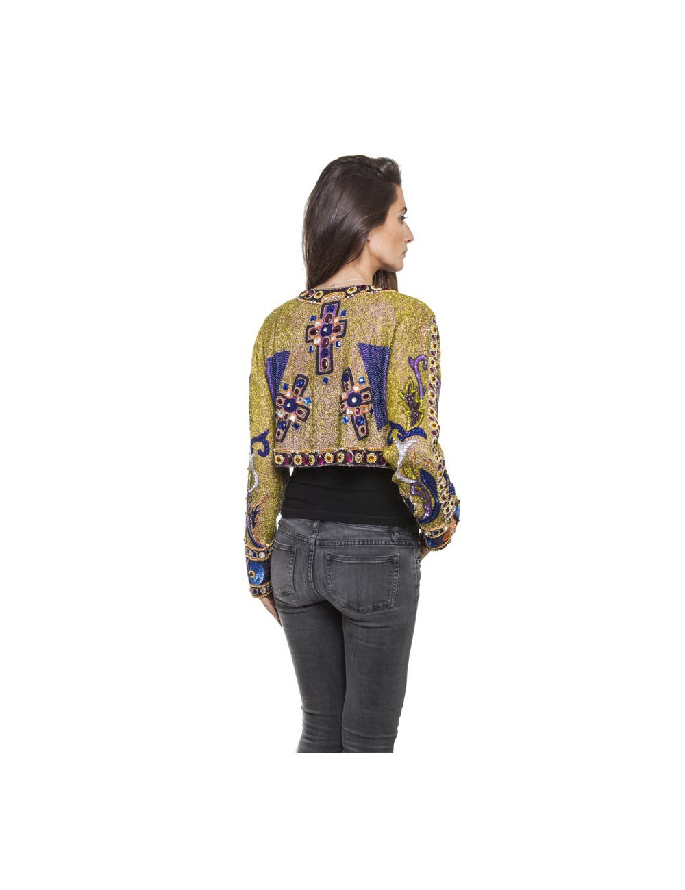 Veste VALENTINO sequins multicolores vintage 