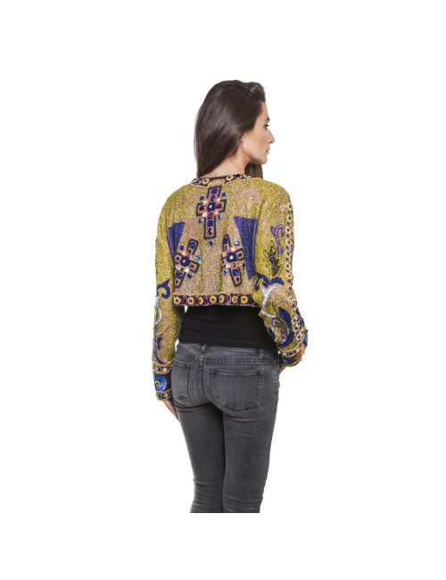 Veste VALENTINO sequins multicolores vintage 
