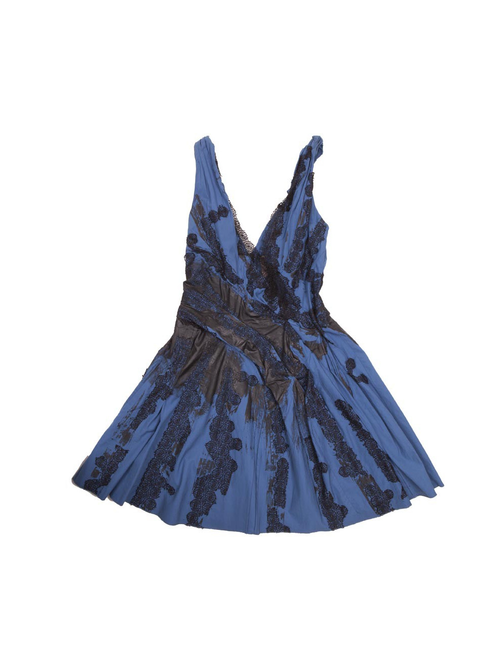 Robe BATTEGA VENETA T 34 bleu et noir