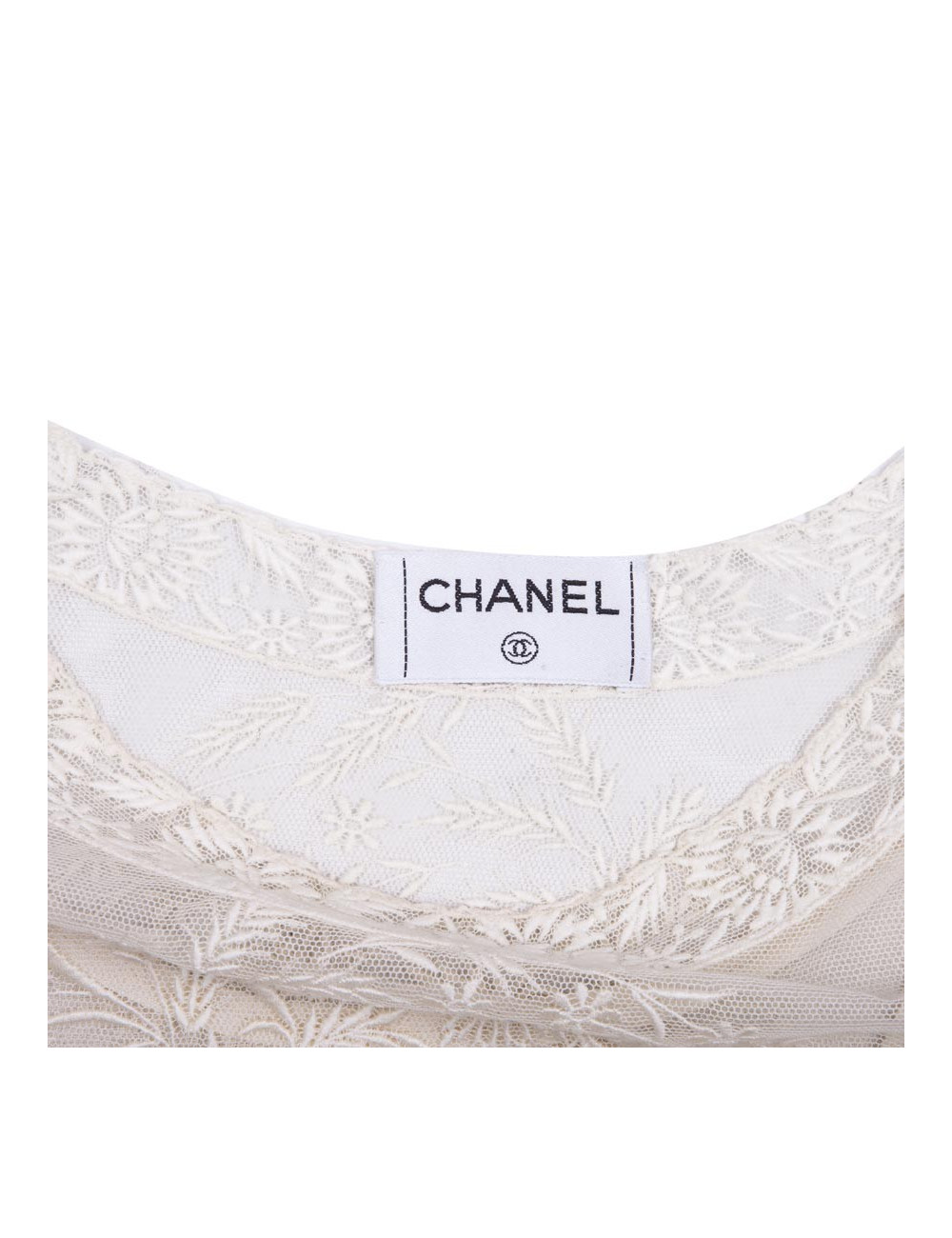 Top CHANEL  dentelle écrue
