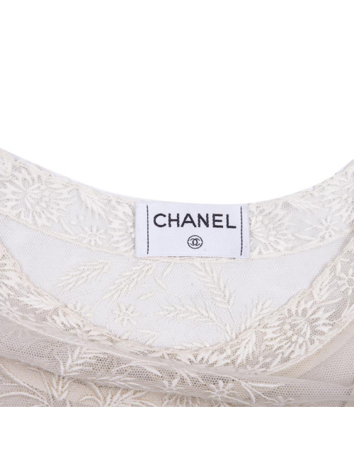 Top CHANEL  dentelle écrue