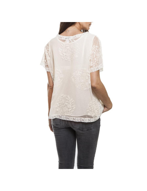 Top CHANEL  dentelle écrue