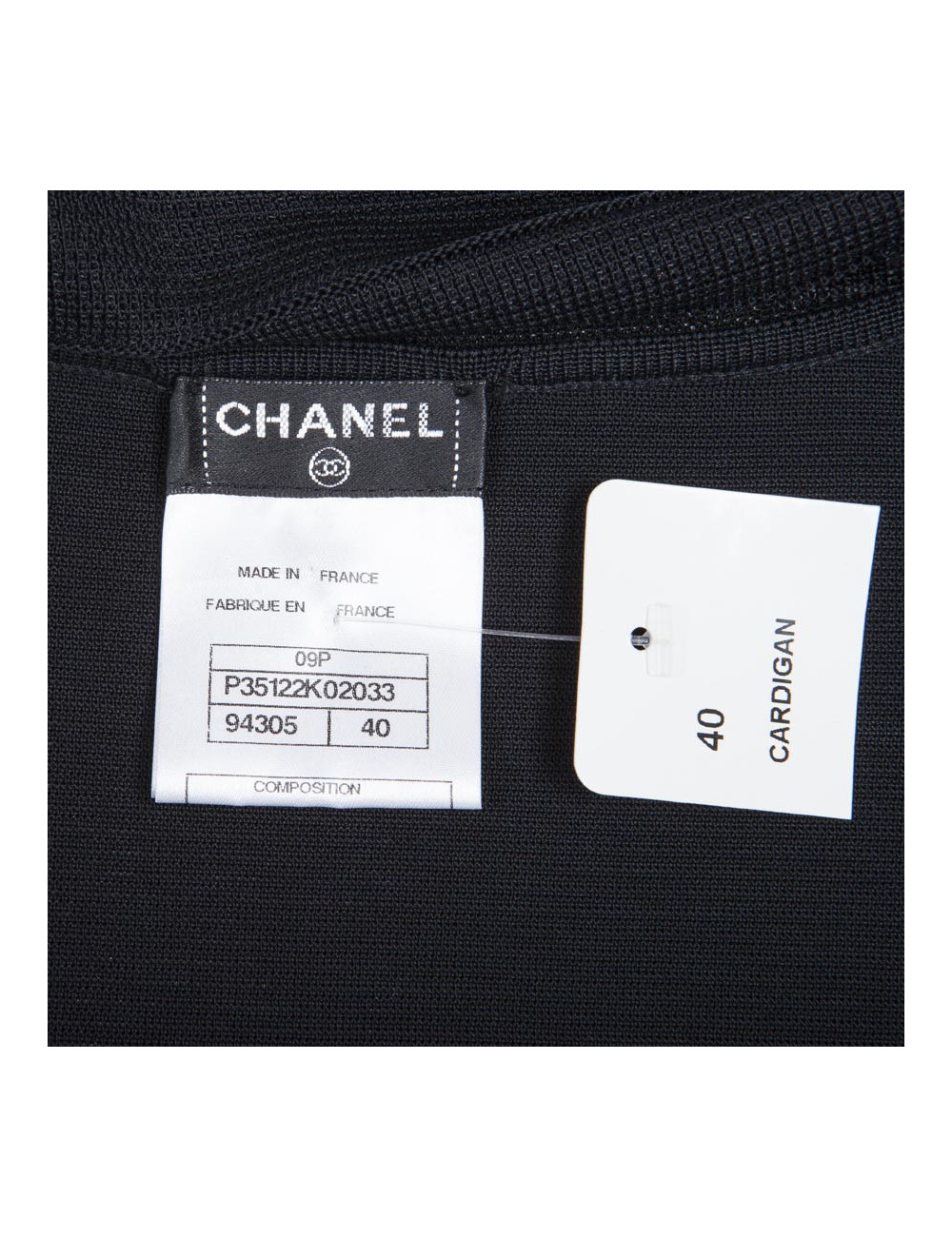 Cardigan CHANEL T 40 noir