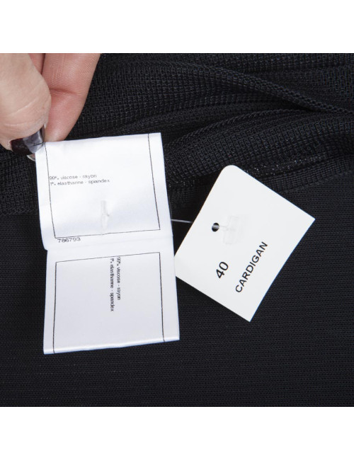 CHANEL T 40 cardigan in black viscose