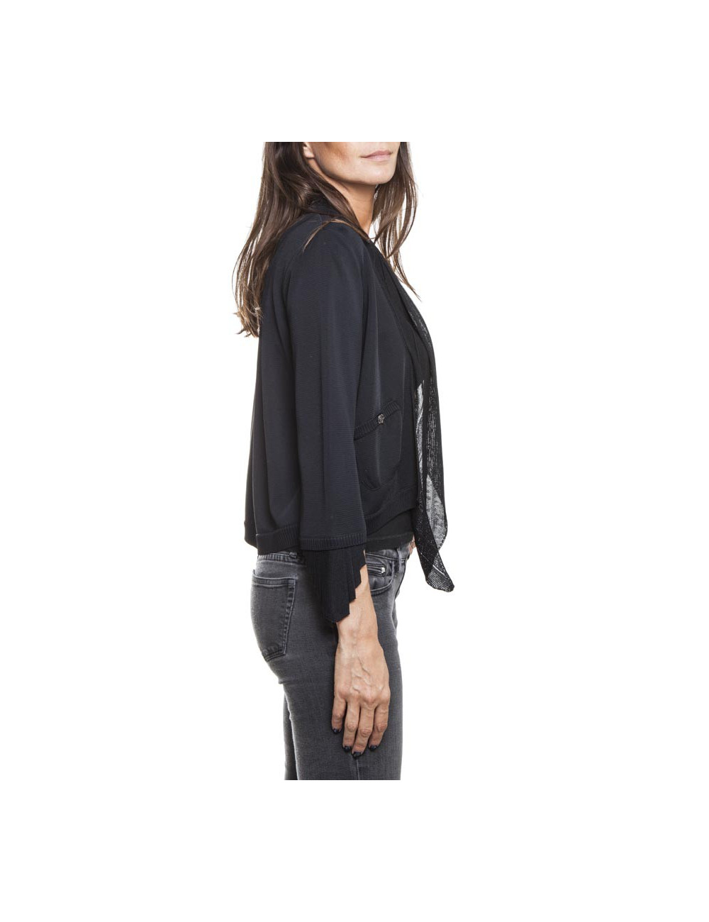 CHANEL T 40 cardigan in black viscose