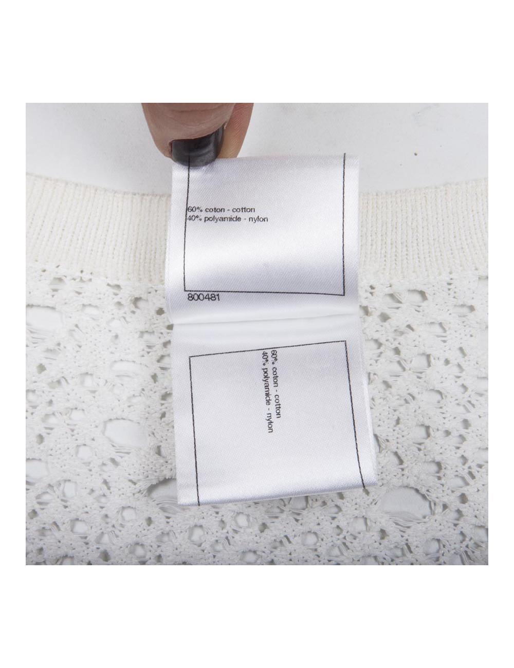 Gilet CHANEL T 36 en mailles blanc