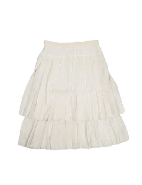 Jupe CHANEL fluide et plissée beige