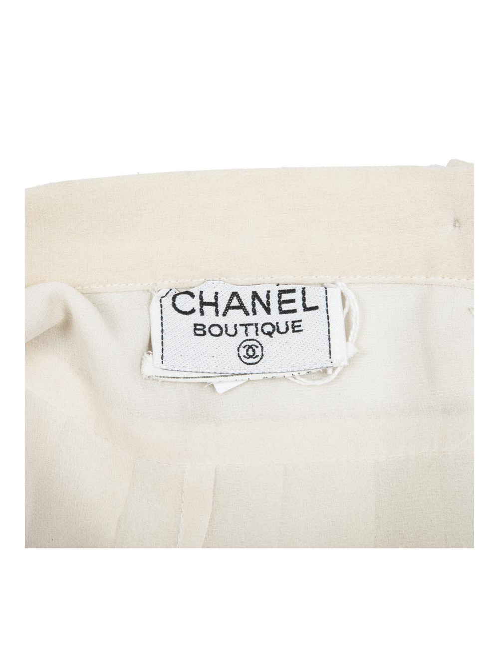 Jupe CHANEL fluide et plissée beige