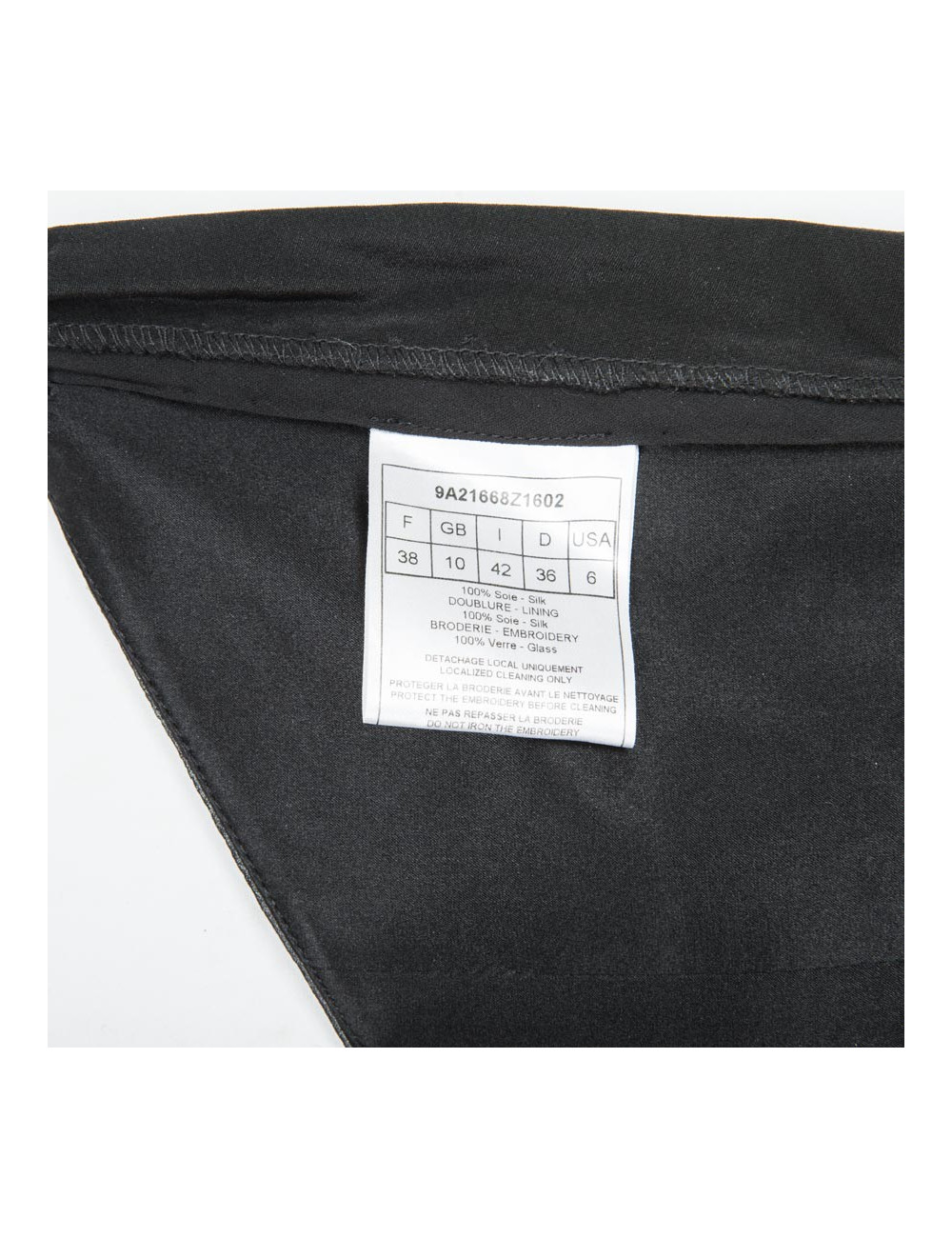 Robe du soir CHRISTIAN DIOR en soie noire T38