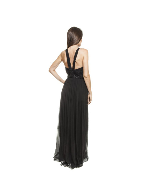 Robe du soir CHRISTIAN DIOR en soie noire T38