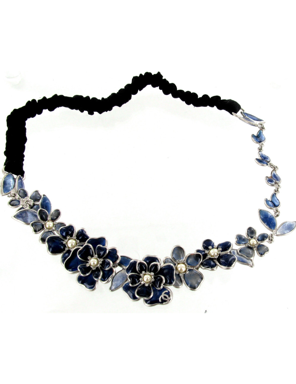 Serre-tête CHANEL en pâte de verre fleurette