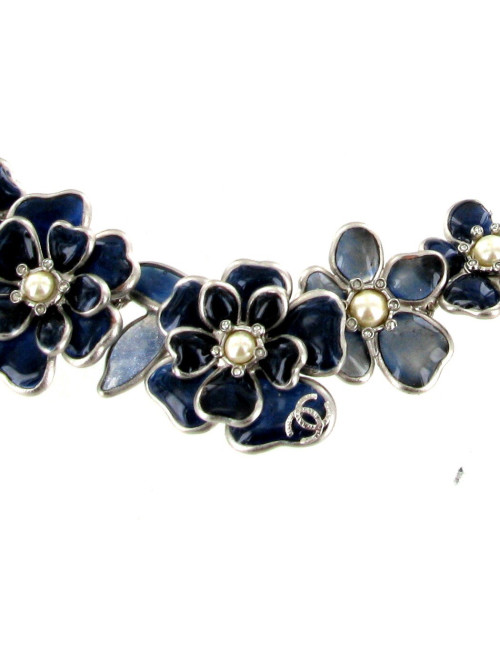 Serre-tête CHANEL en pâte de verre fleurette