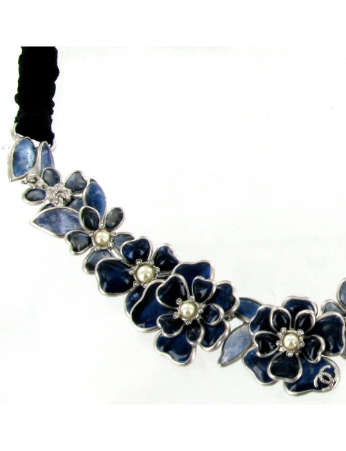 Serre-tête CHANEL en pâte de verre fleurette