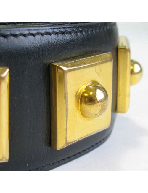 HERMES 'Piano' belt in black box leather