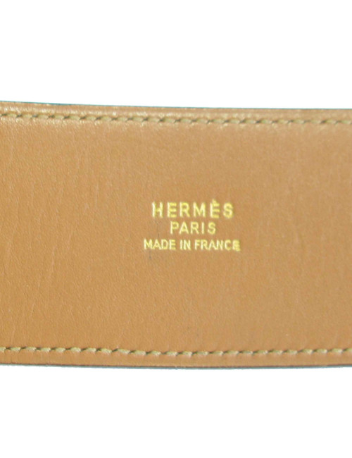 HERMES 'Piano' belt in black box leather
