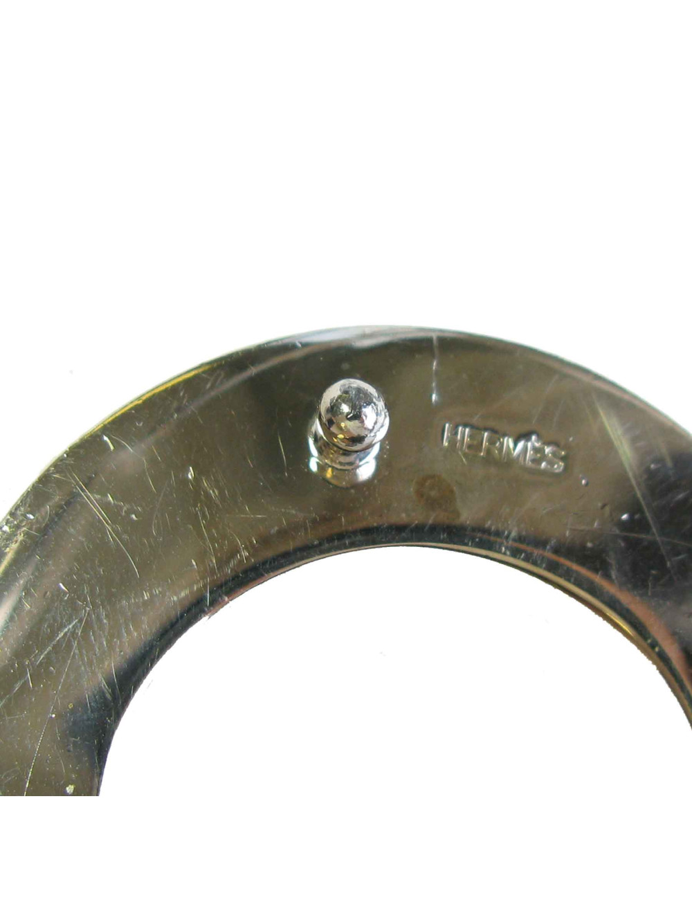 Ceinture HERMES  T72 en cuir box bleu marine et fer à cheval clouté