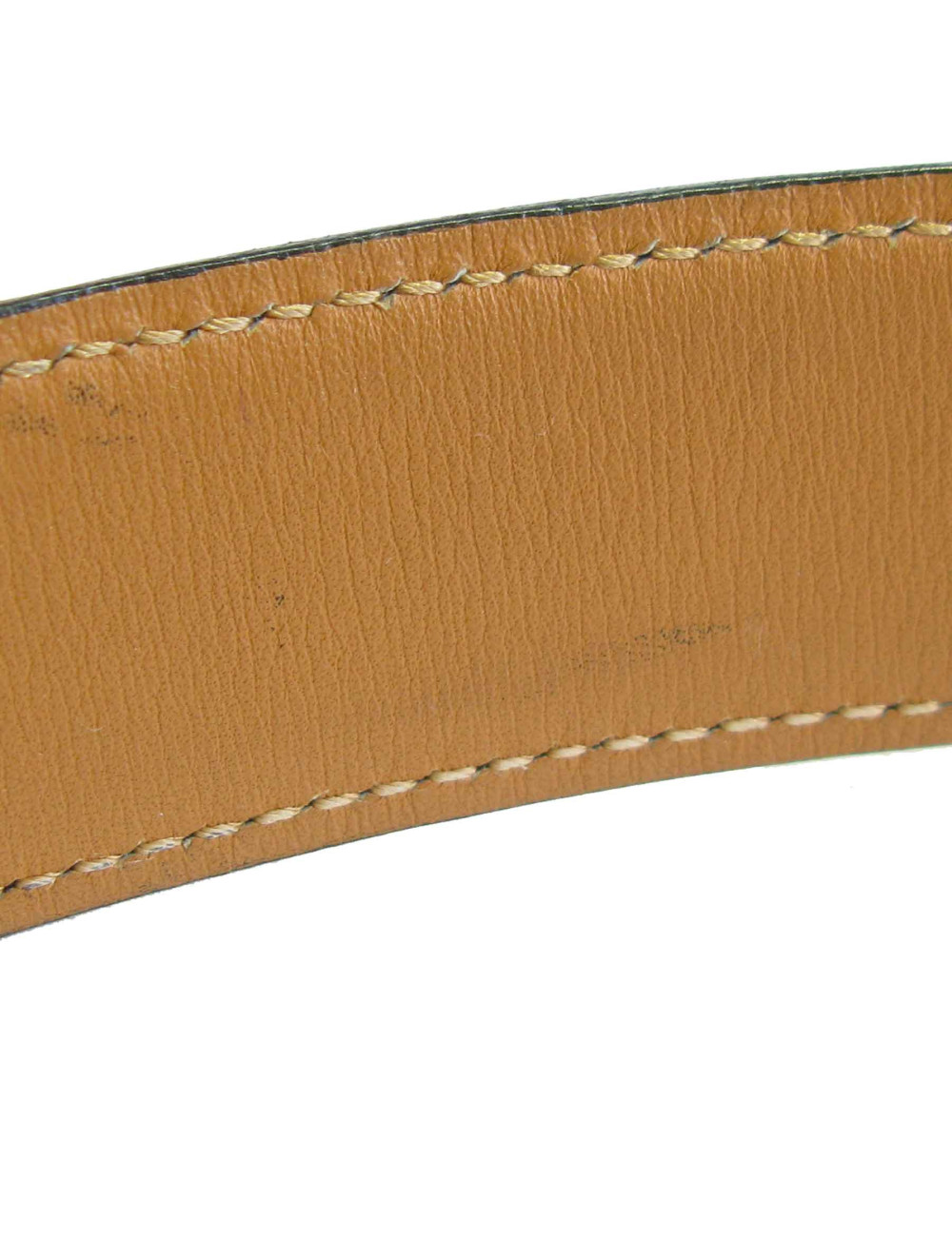 Ceinture HERMES  T72 en cuir box bleu marine et fer à cheval clouté