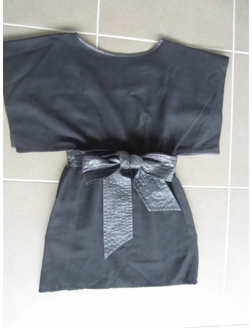 Robe Paul & Joe noire ceinture satinée