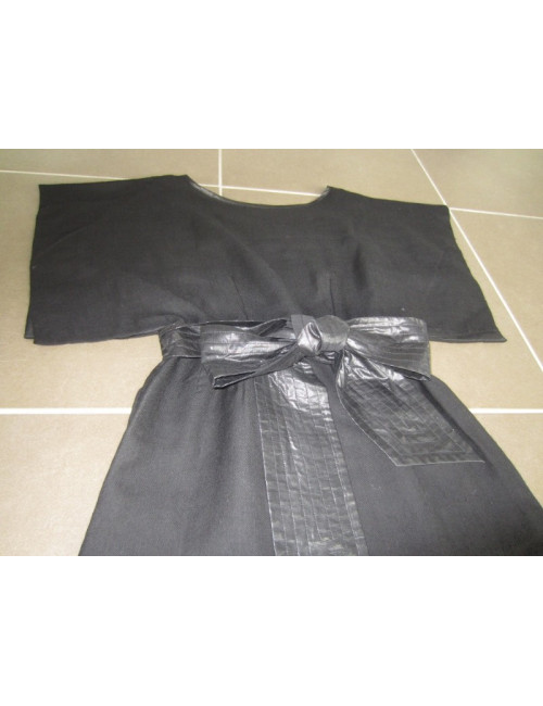 Robe Paul & Joe noire ceinture satinée