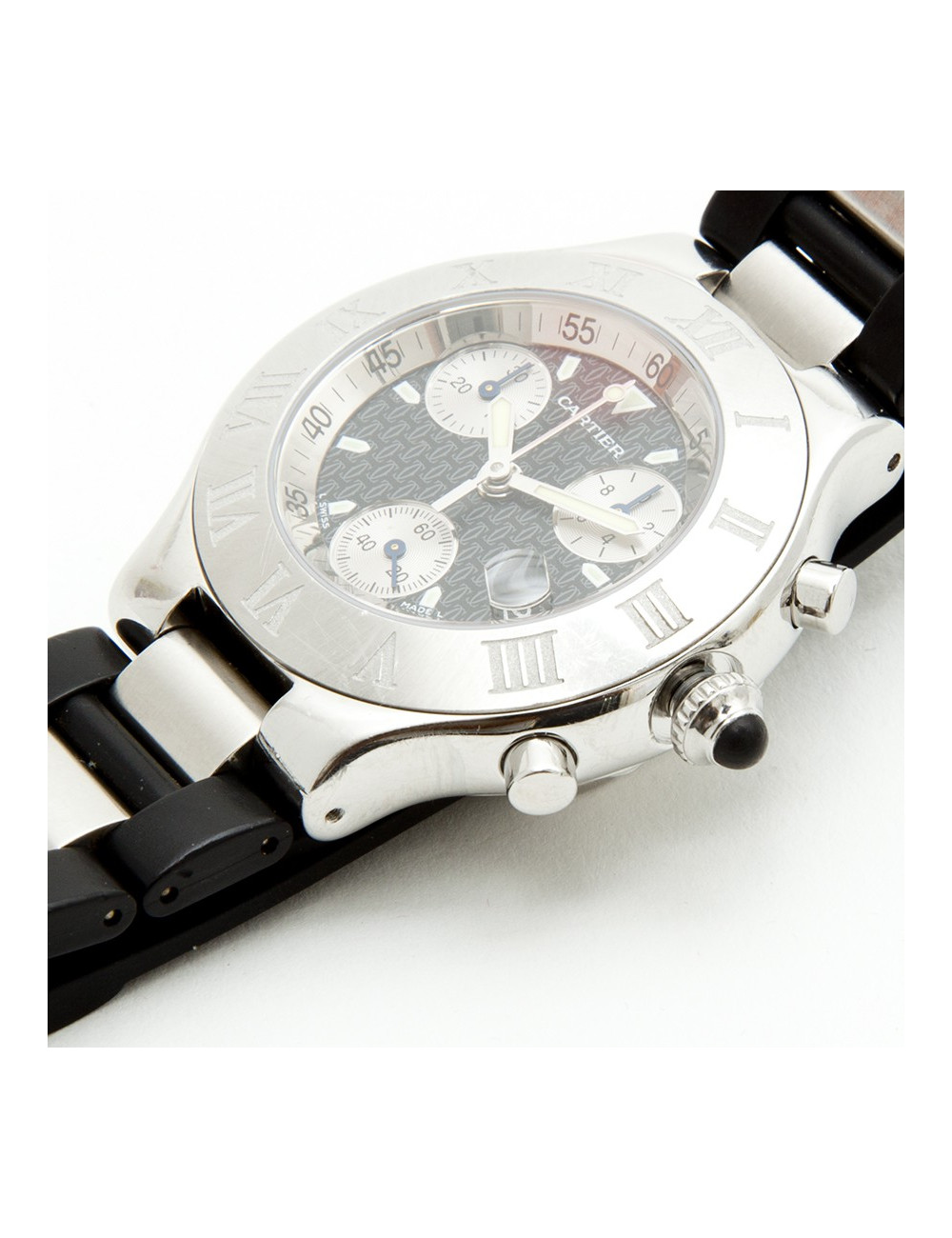 Montre  21 CARTIER Chronoscaph acier Homme