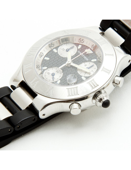 Montre  21 CARTIER Chronoscaph acier Homme