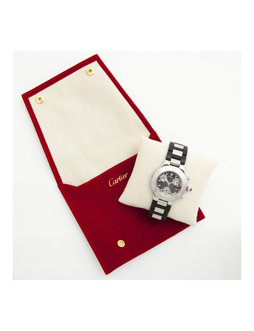 CARTIER 21 Chronoscaph Stainless Steel Quartz Wristwatch for men