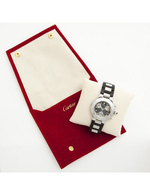 Montre  21 CARTIER Chronoscaph acier Homme