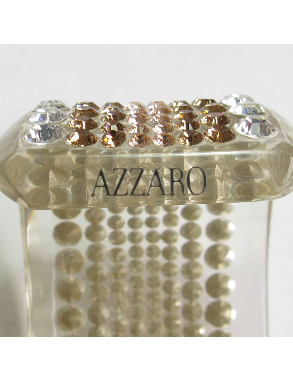 Manchette AZZARO en plexi et cristal Swarovski