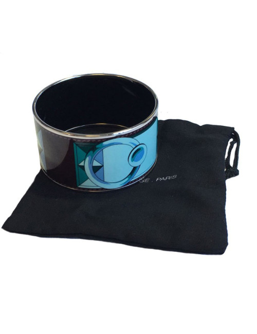 Bracelet HERMES en émail motif Collier de Chien