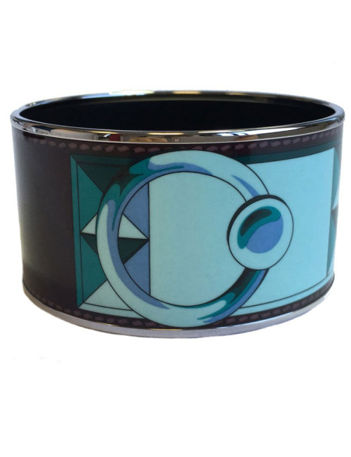 Bracelet HERMES en émail motif Collier de Chien