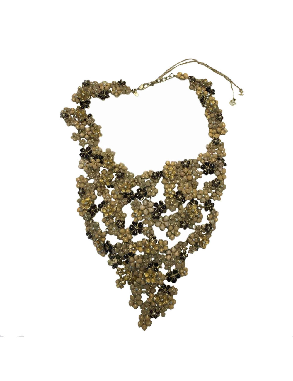 Collier plastron CHANEL fleurettes