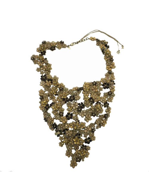 Collier plastron CHANEL fleurettes