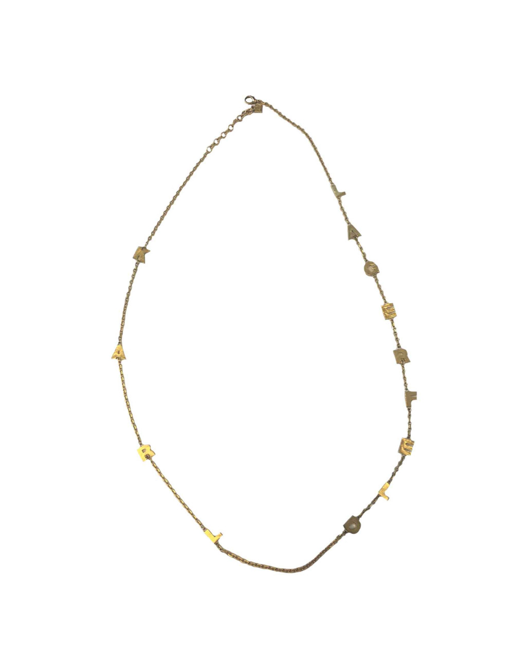 Sautoir KARL LAGERFELD lettres et chaîne en métal doré