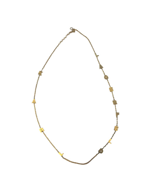 Sautoir KARL LAGERFELD lettres et chaîne en métal doré